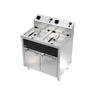 Fritadeira eléctrica 10l+10l móvel 6kw