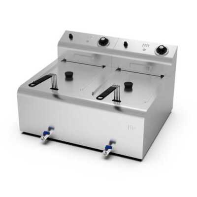 Fritadeira eléctrica 8l+8l (duplo)  -Hotelequip.pt
