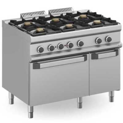 Fogão a gás 6 queimadores + forno eléctrico MFB711AFEXL