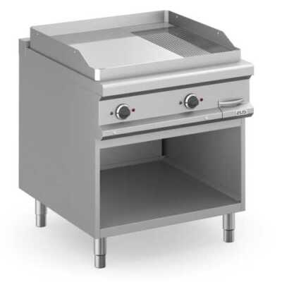 Fry-Top eléctrico 80 cm placa lisa - aço rectificado, móvel  MFTE98AL