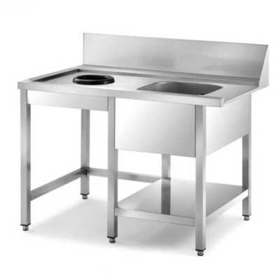 Mesa pre-lavagem MPD-1200 para AX/UX/SRC (1200 x 750 x 850 mm)