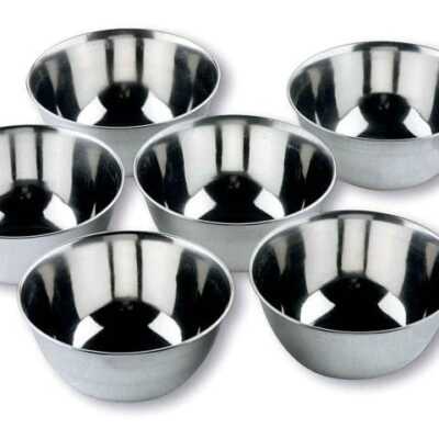 Kit 6 Tigelas Pequenas Inox