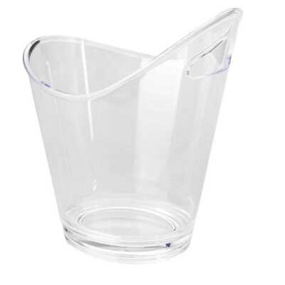 Cubo Enfriabotellas Acrílico Transparente com Alça Dupla