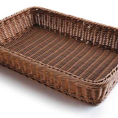 Cesta de Pão Quadrada Marrom