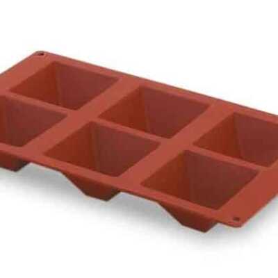 Molde Pirâmide 6 Cavidades Silicone Pastryflex