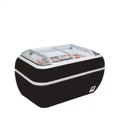 Ilha de supermercado bitemperatura em preto  TWIN HEAD B-CF