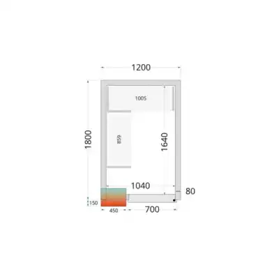 Câmaras frigoríficas 1200 x 1800 x 2120mm CR 120x180x212 NF