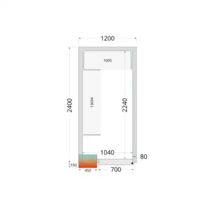 Câmaras frigoríficas 1200 x 2400 x 2120mm CR 120x240x212 NF