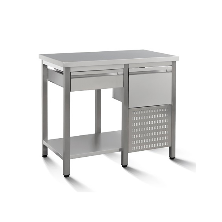 Mesa de Trabalho Inox com Tulha e Gaveta 100x60x85cm