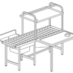 Mesa de Carga Louça com Sistema Mecânico 1800mm