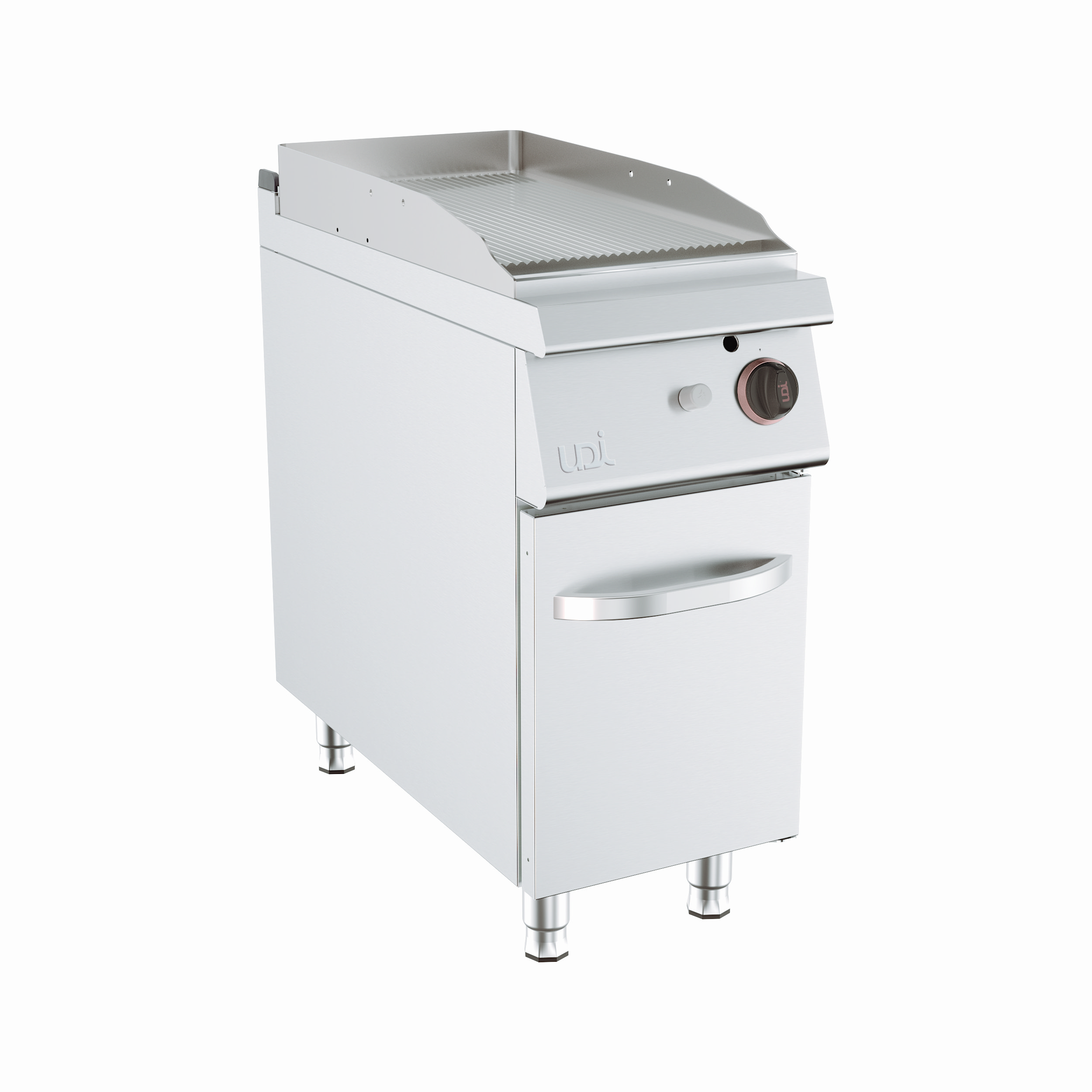 Fry-top a Gás Nervurado com Armário 400mm Linha 900