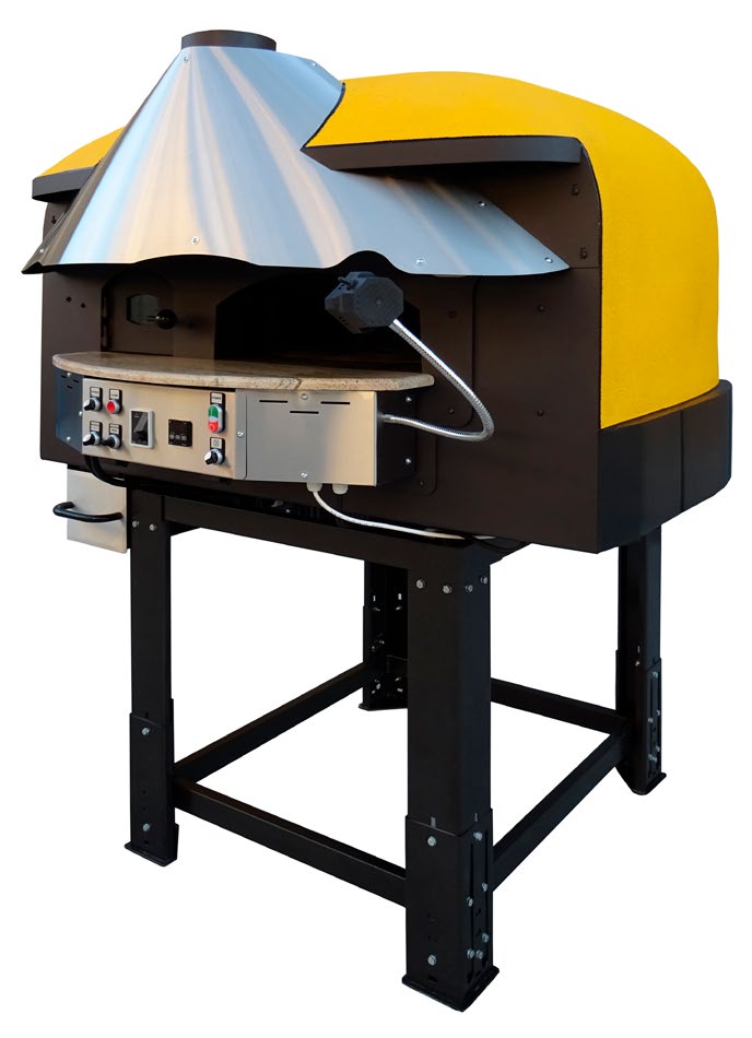 Forno de Pizza Rotativo a Gás/Lenha 4 Pizzas (30cm)