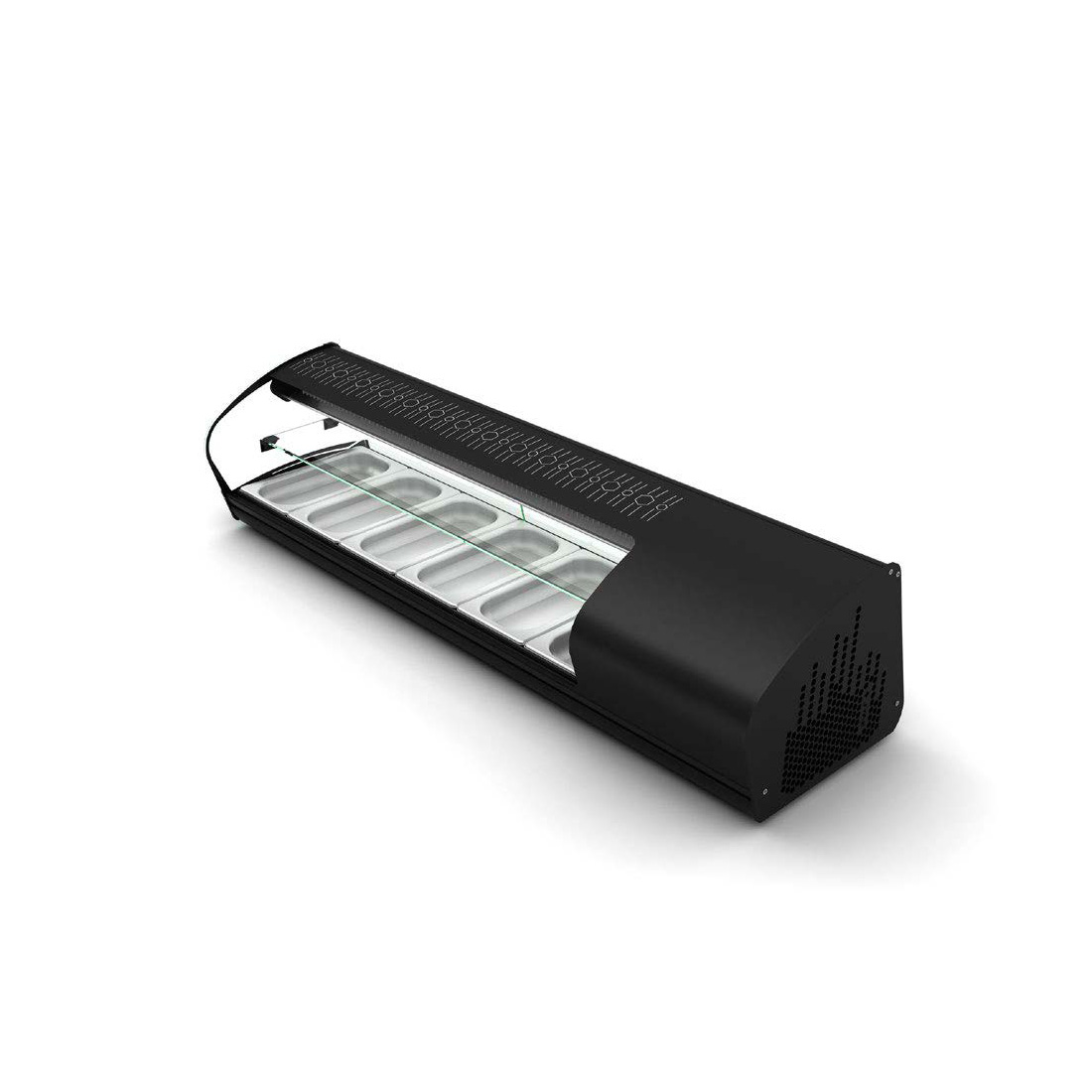 Vitrine Refrigerada para Sushi 2 Planos LED 1788x395x340 mm