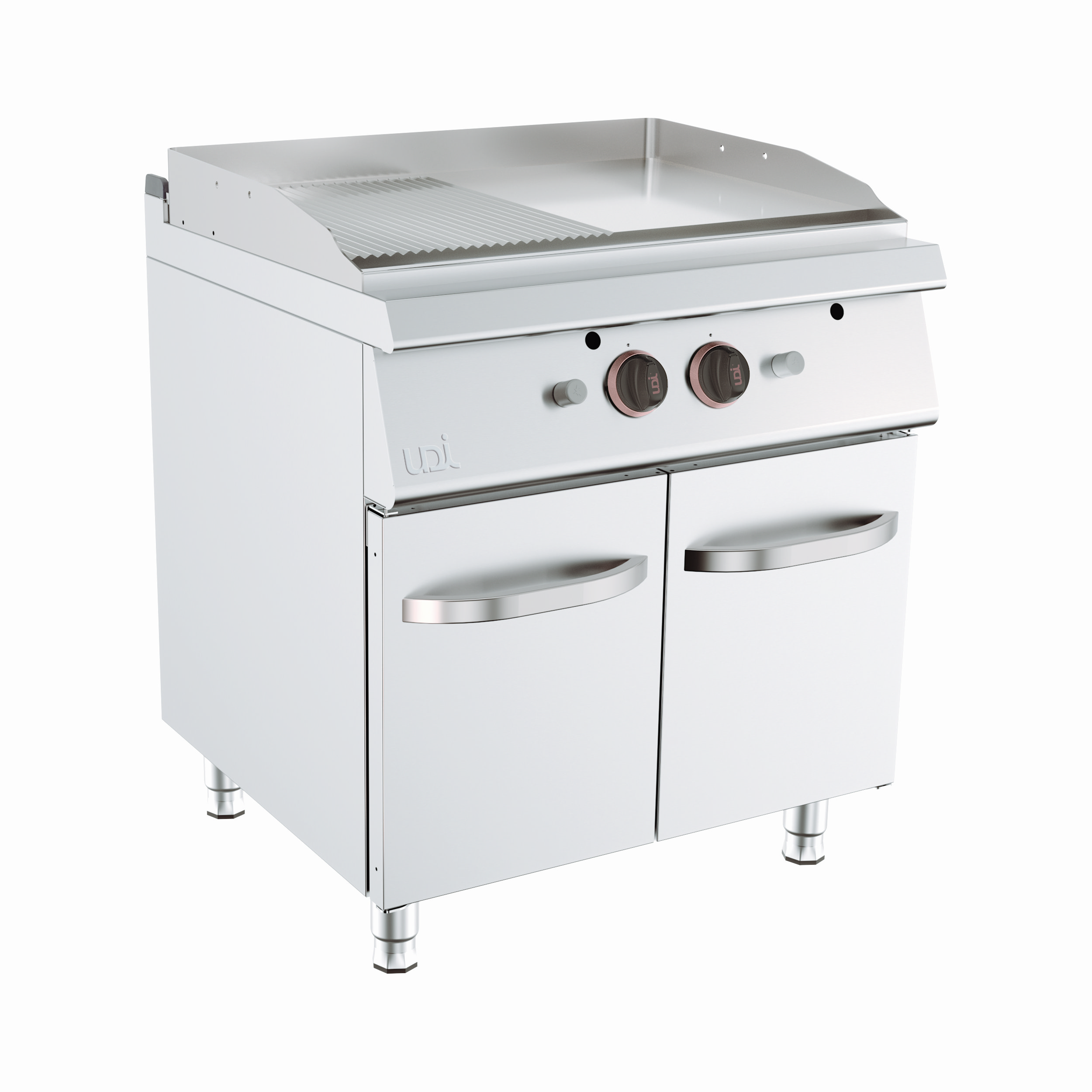 Fry-Top a Gás Duplo Misto com Armário Linha 700, 80 cm