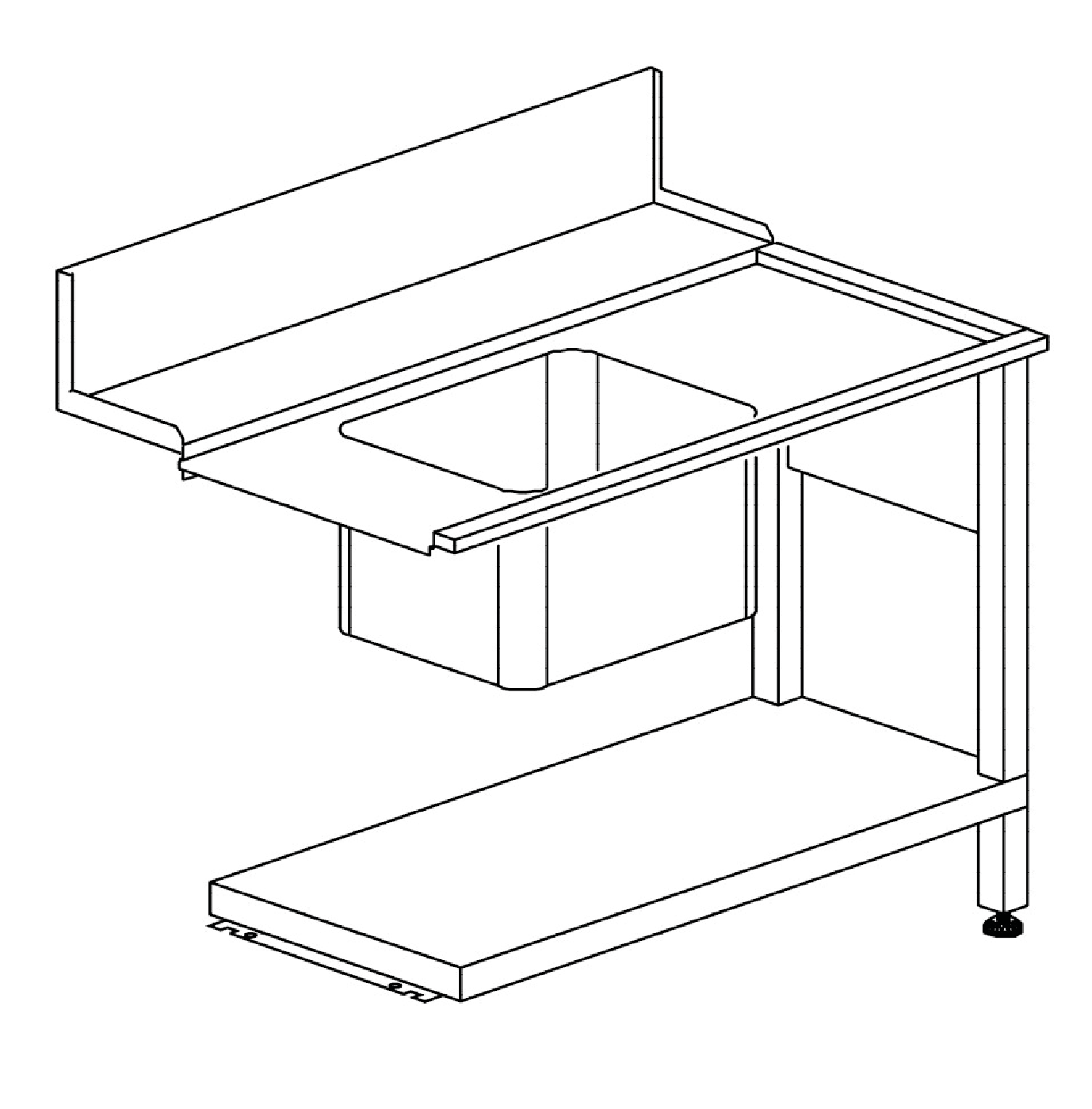 Lavadouro Inox Encaixe 1200x730x860 mm