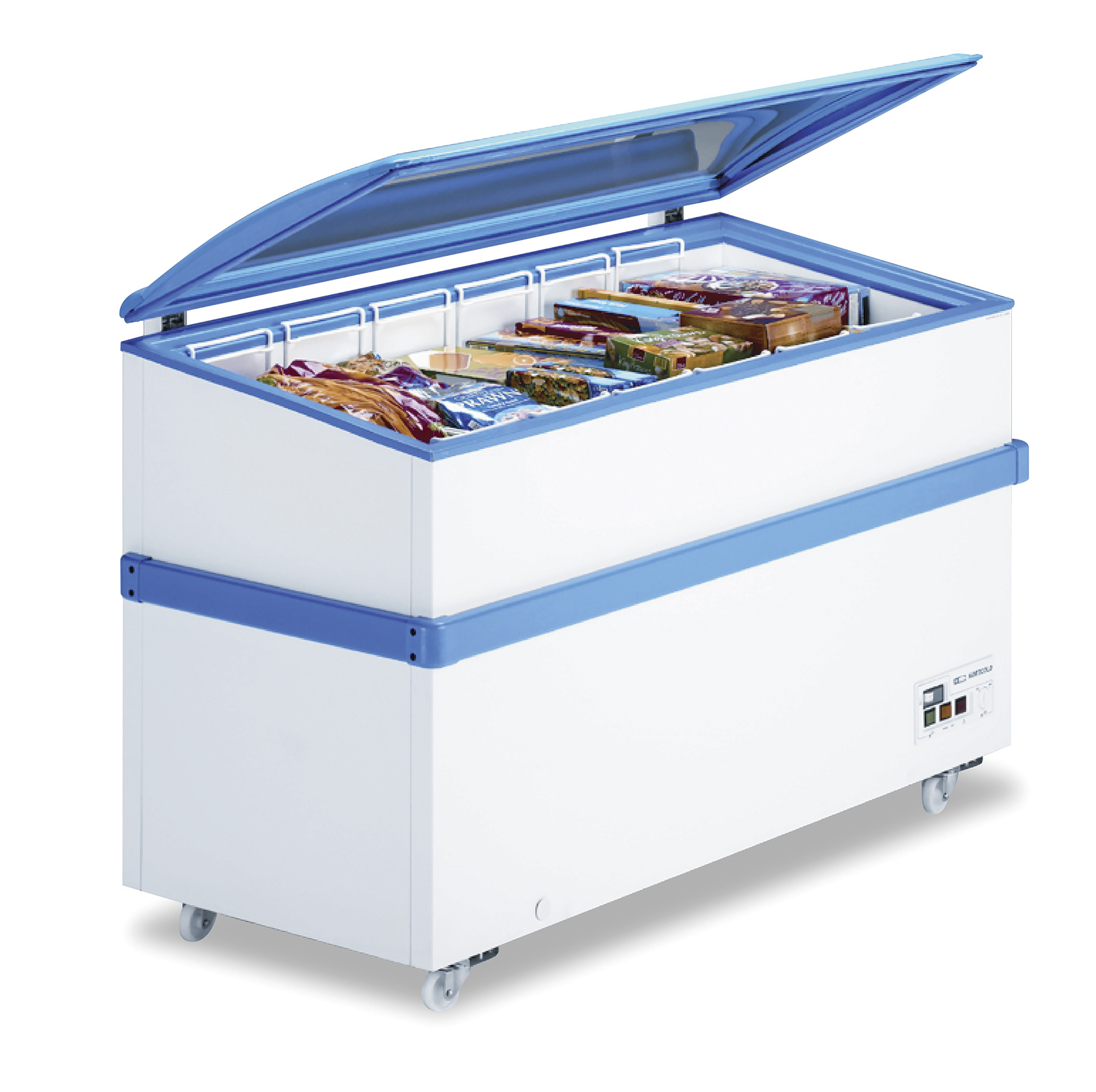 Arca Congeladora Expositora de Vidro Curvo 392L