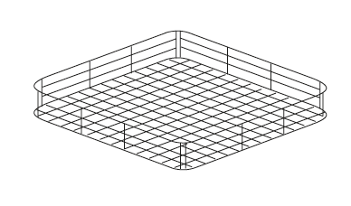 Cesto Inox para Máquina de Loiça Industrial 550x665x75mm