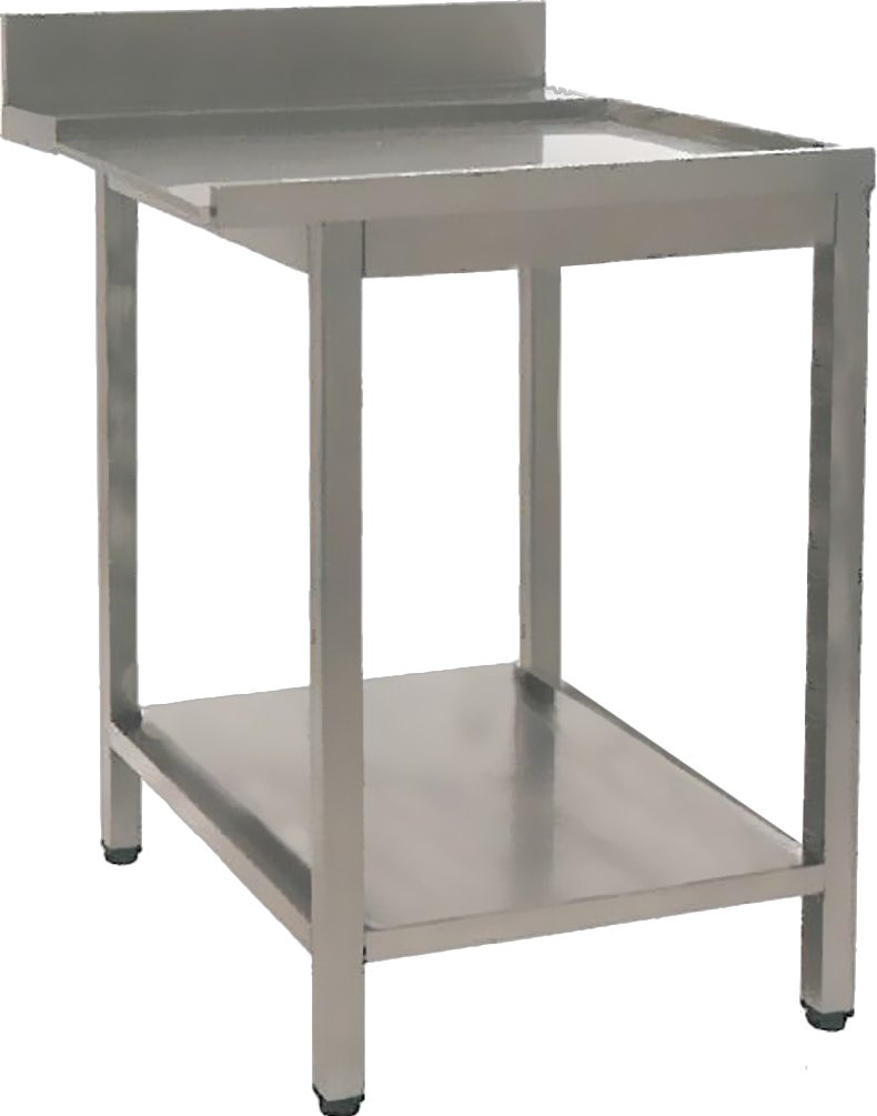 Mesa de Saída Lava-Louça Inox 650x735x850mm