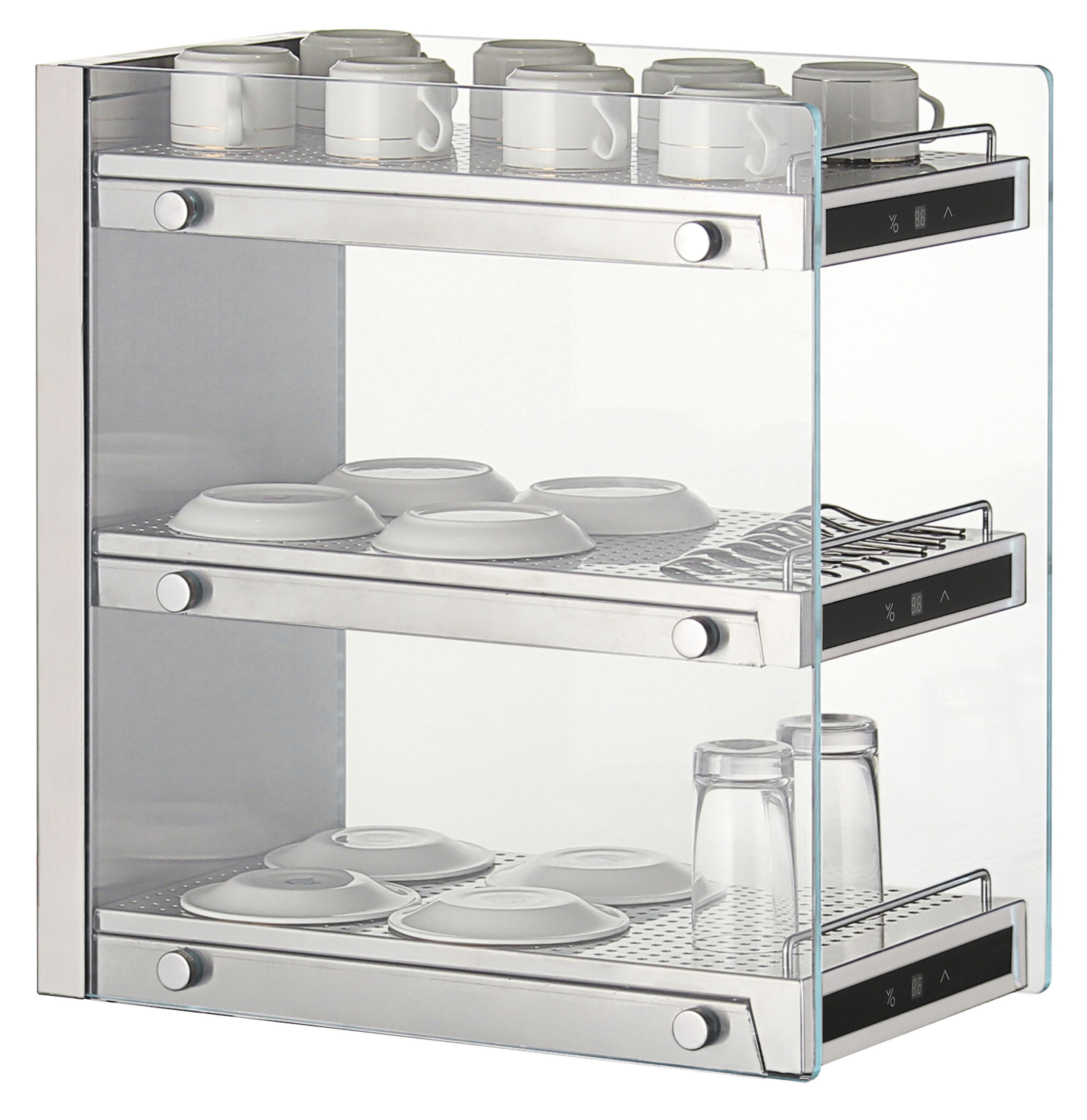 Aquecedor de Chávenas de 3 Níveis em Inox