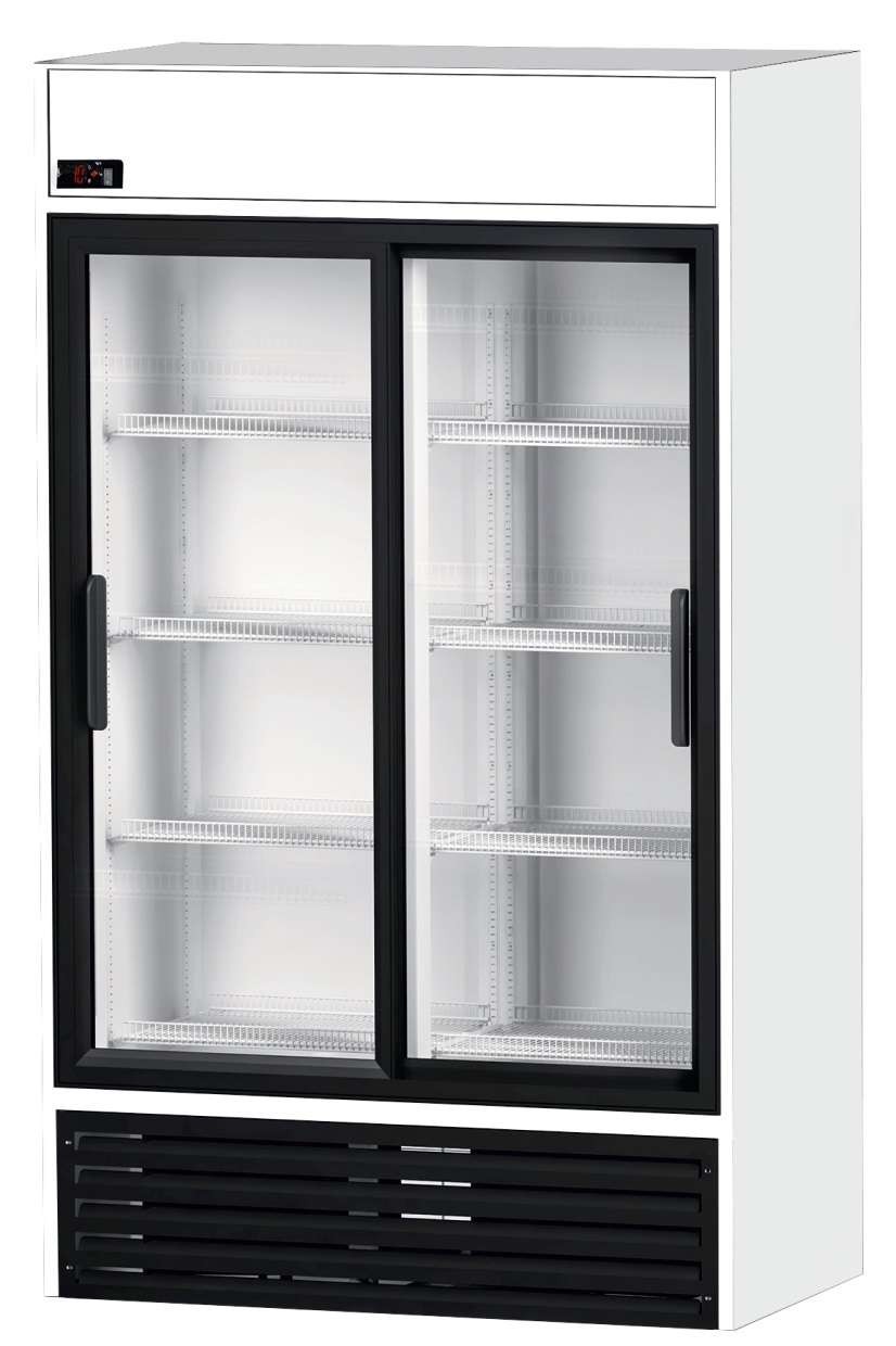 Vitrine Refrigerada Expositiva 1000L Portas de Vidro Deslizantes