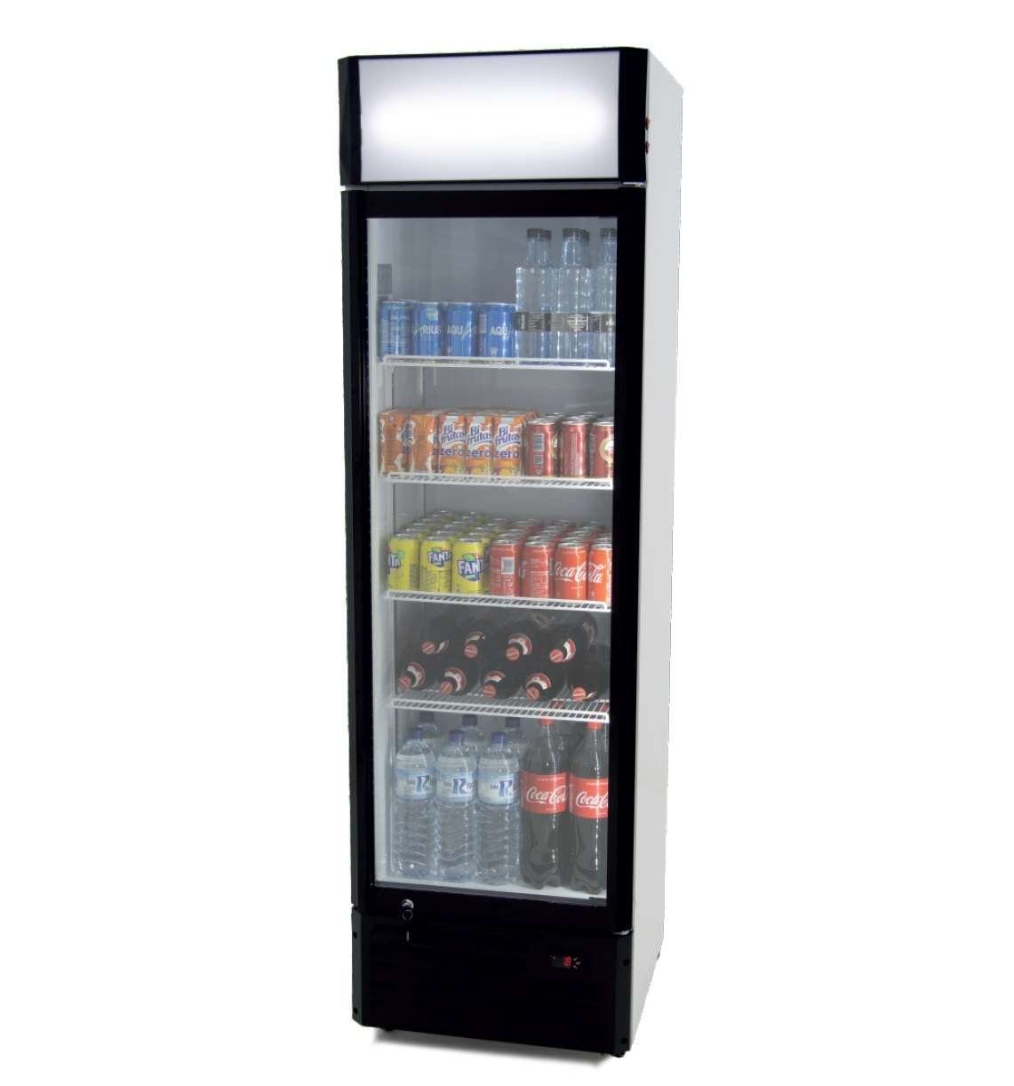 Armário Expositor Refrigerado 360L, Porta de Vidro 580x610x1980mm