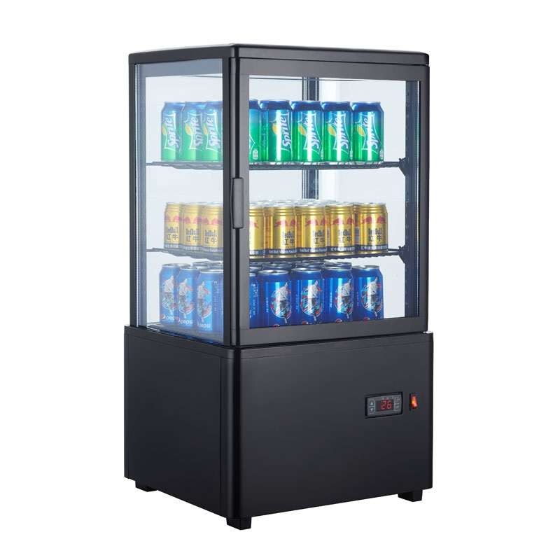 Vitrine Refrigerada Expositora 58L Preta 447x400x819h mm