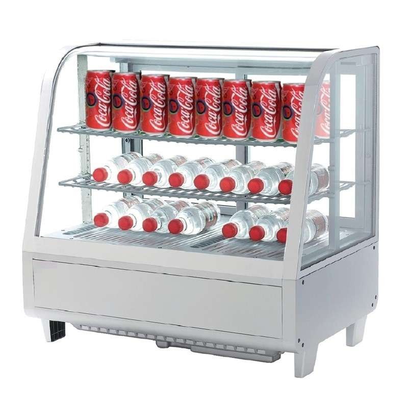 Vitrine Refrigerada Expositora de Bancada 100L Branca