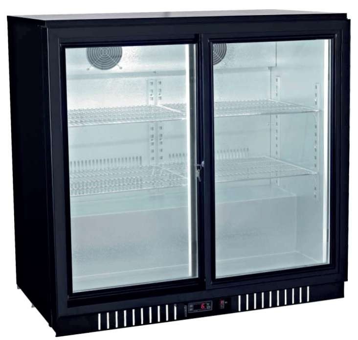 Expositor Refrigerado Back Bar 2 Portas Correr 900x520x900mm