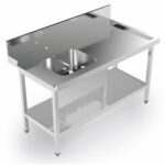 Bancada com Cuba Inox para Pré-lavagem 1200x780mm