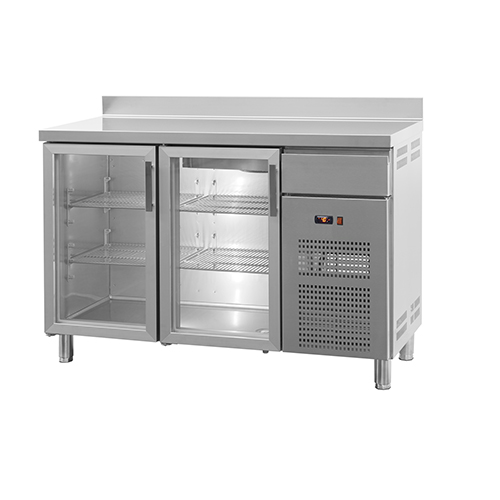 Bancada Refrigerada de Bar com Portas de Vidro 224L