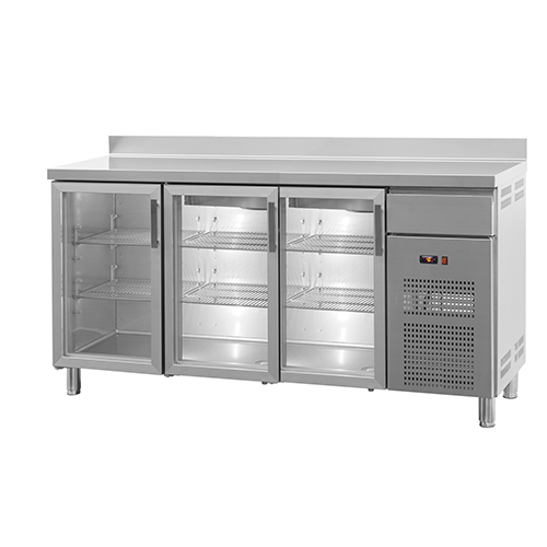 Bancada Refrigerada Bar 3 Portas Vidro 337L