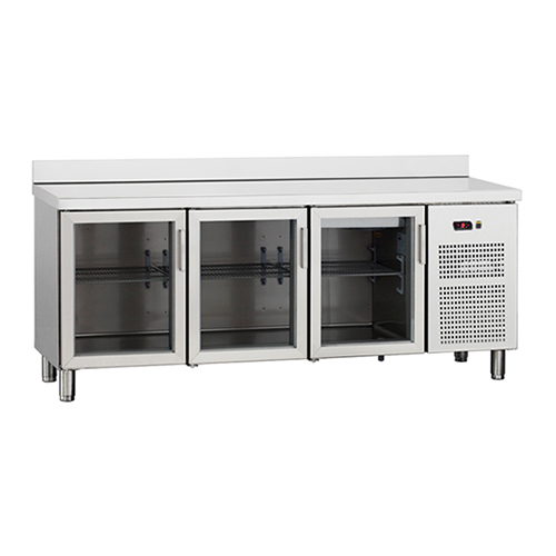 Bancada Refrigerada 3 Portas Vidro 395L Linha 600