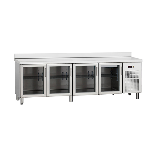 Bancada Refrigerada 4 Portas Vidro de 535 Litros