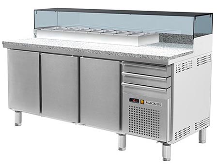 Bancada Refrigerada para Pizza 505 L com Tampo em Granito