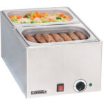 Banho-Maria Elétrico 2x GN 1/2 Aço Inox Termostato