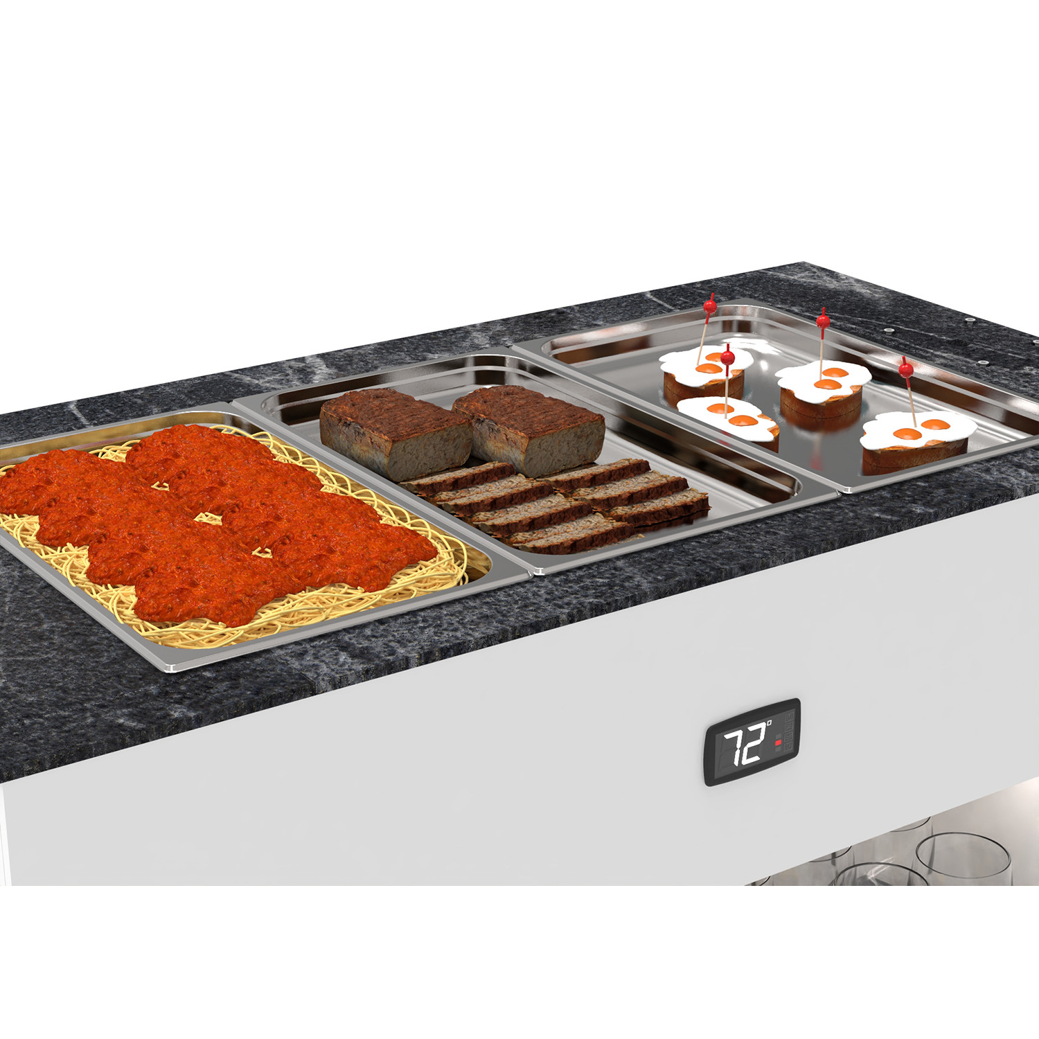 Buffet Bain-Marie Aquecido para Self-Service