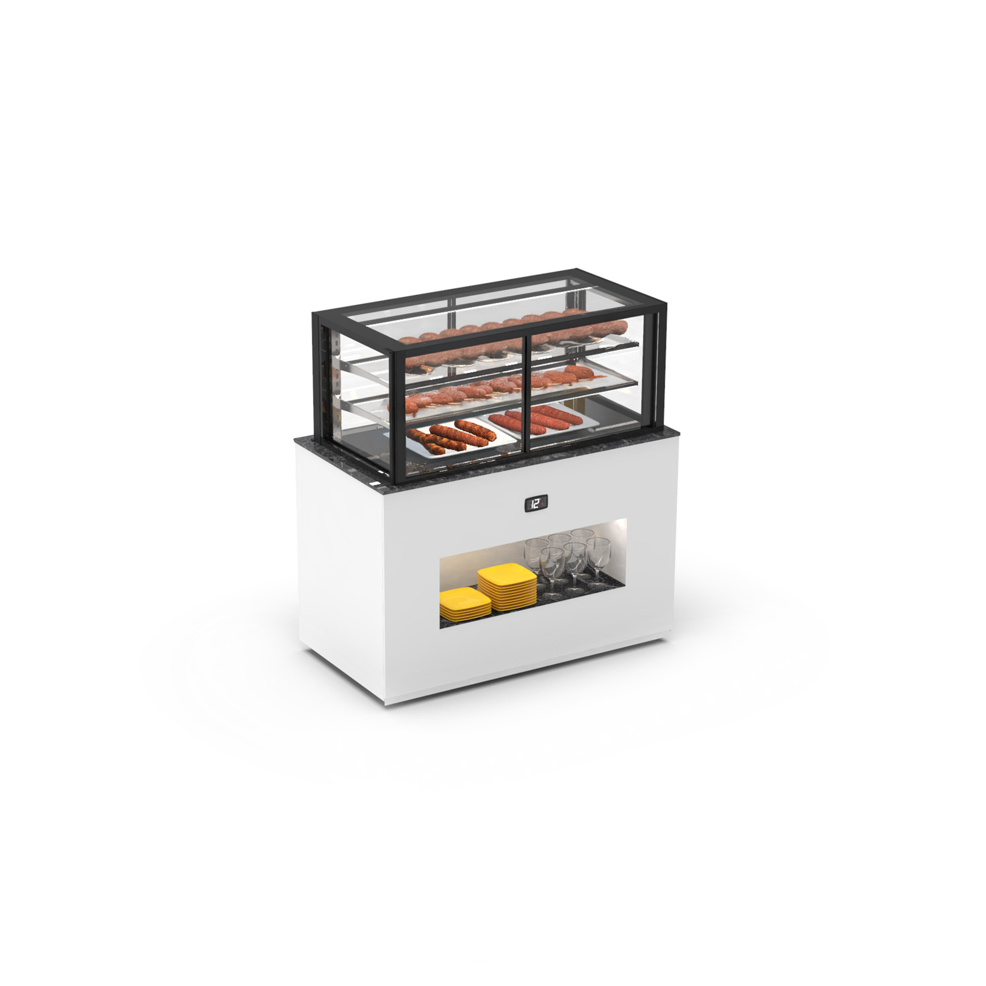 Buffet Elemento Aquecido com Vitrine Expositora