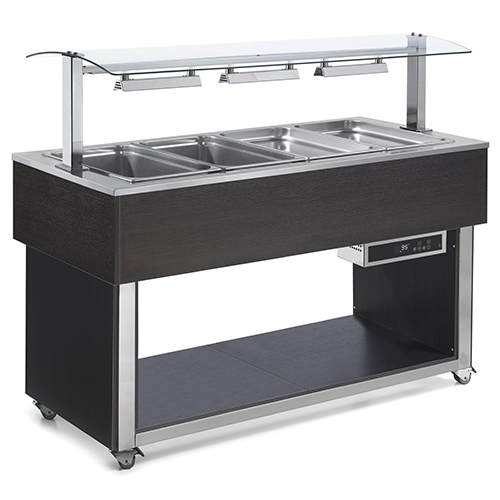 Buffet de Quentes, 4x GN1/1, com Aquecimento por Ar Quente