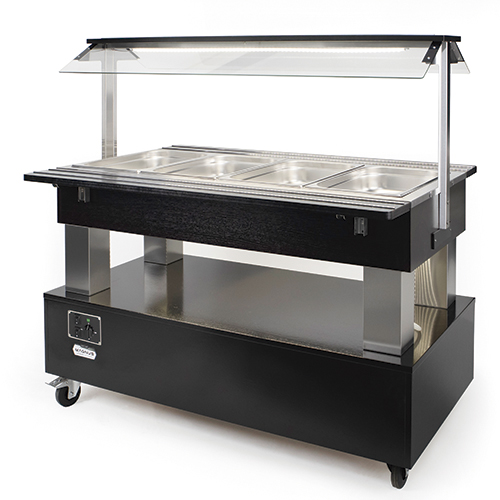 Buffet Aquecido Banho-Maria 4x GN1/1 em Wengué