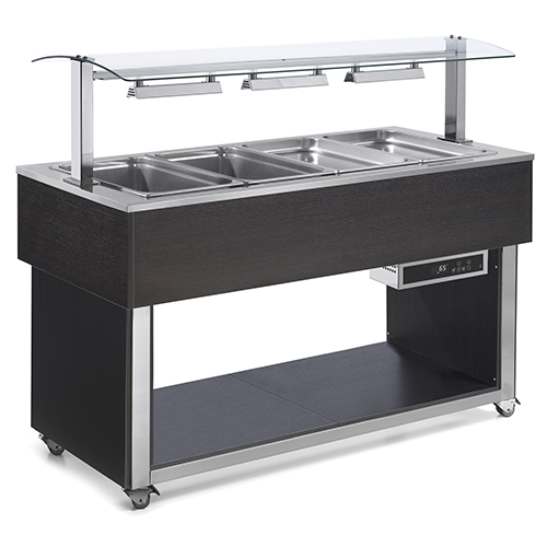 Buffet de Banho-Maria Aquecido 4x GN1/1