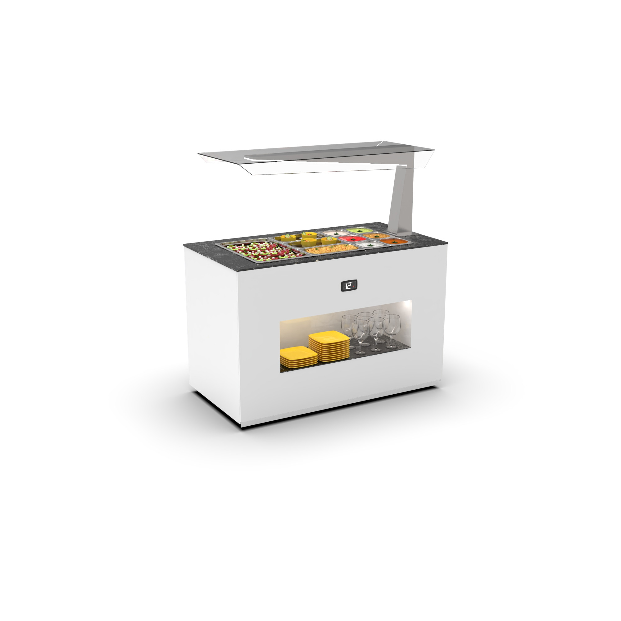Buffet Refrigerado Self-Service com Iluminação LED 3xGN1/1