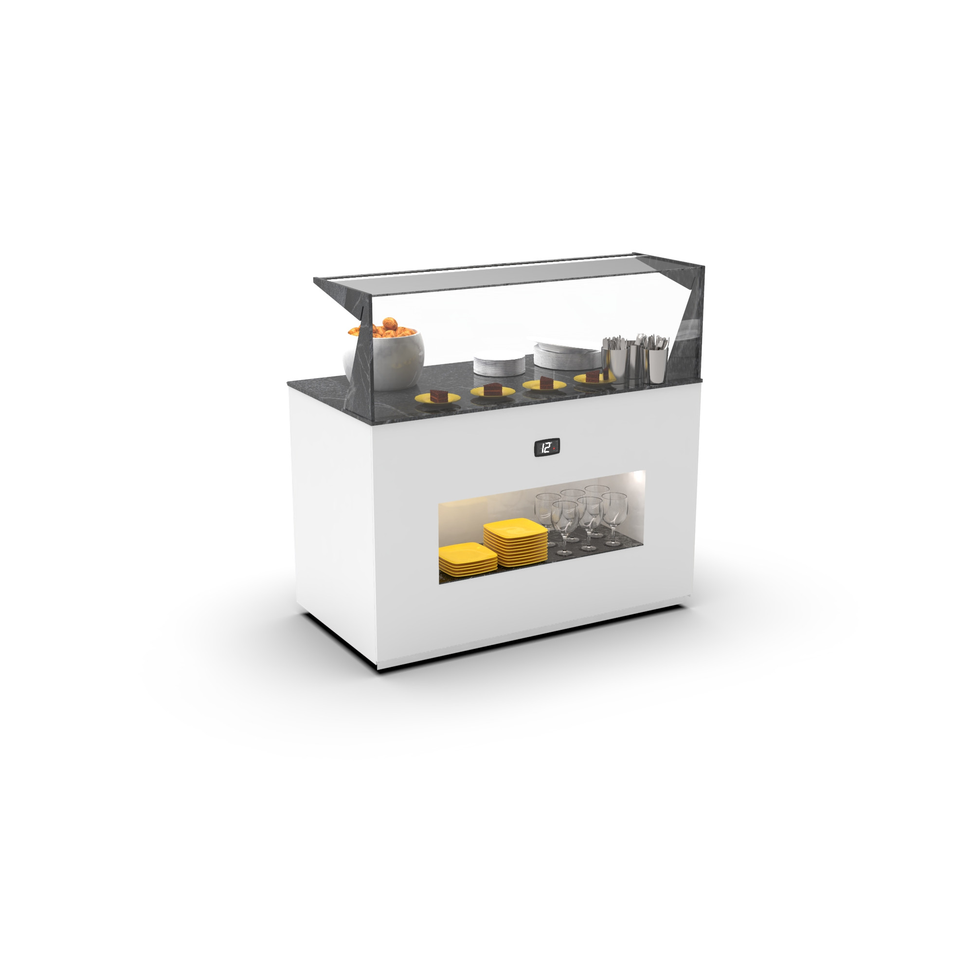 Buffet de Self-Service Neutro com Rodas 1300mm