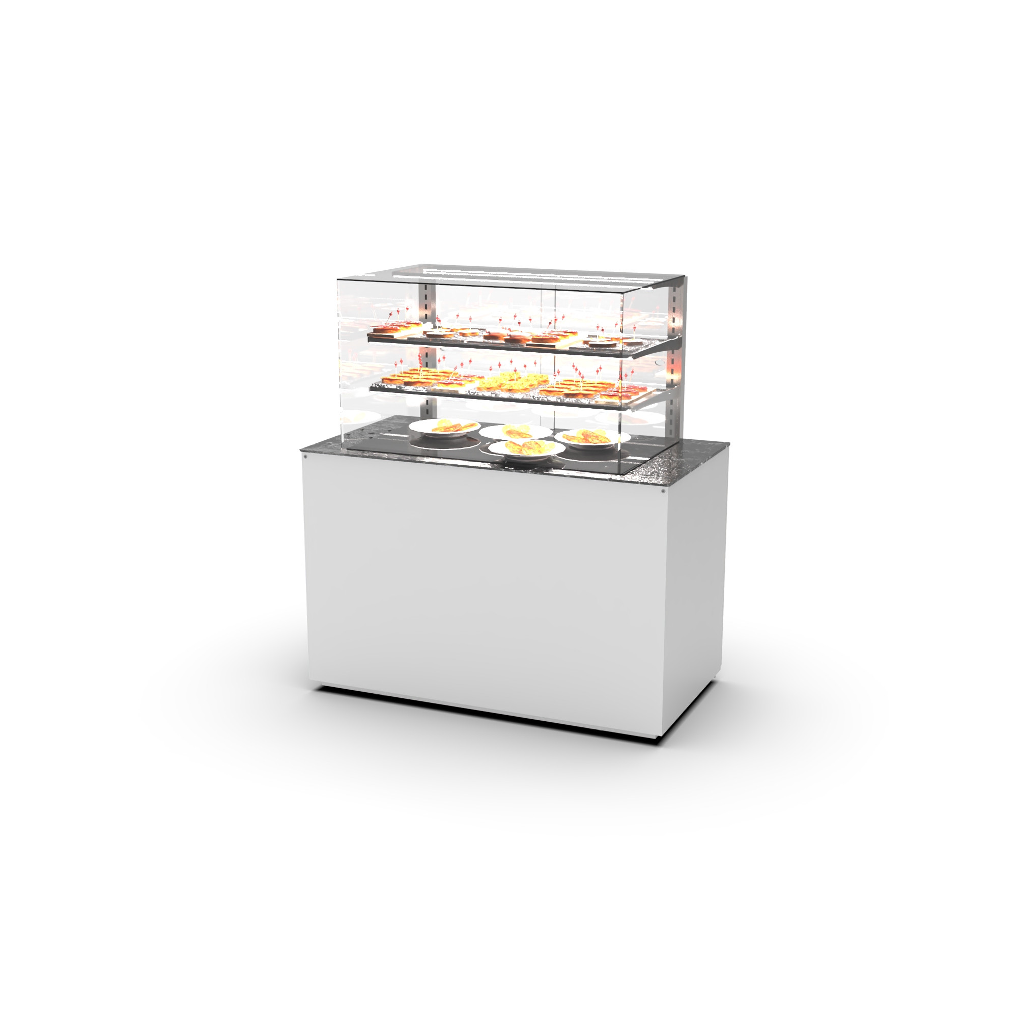Buffet Térmico Móvel BUCV-T com Vitrine Neutra