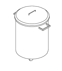 Balde de Resíduos em Aço Inoxidável Ø400x570 mm