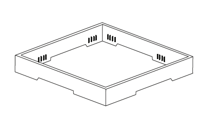 Aumento para Cesto de Copos Industrial 500x500x50mm