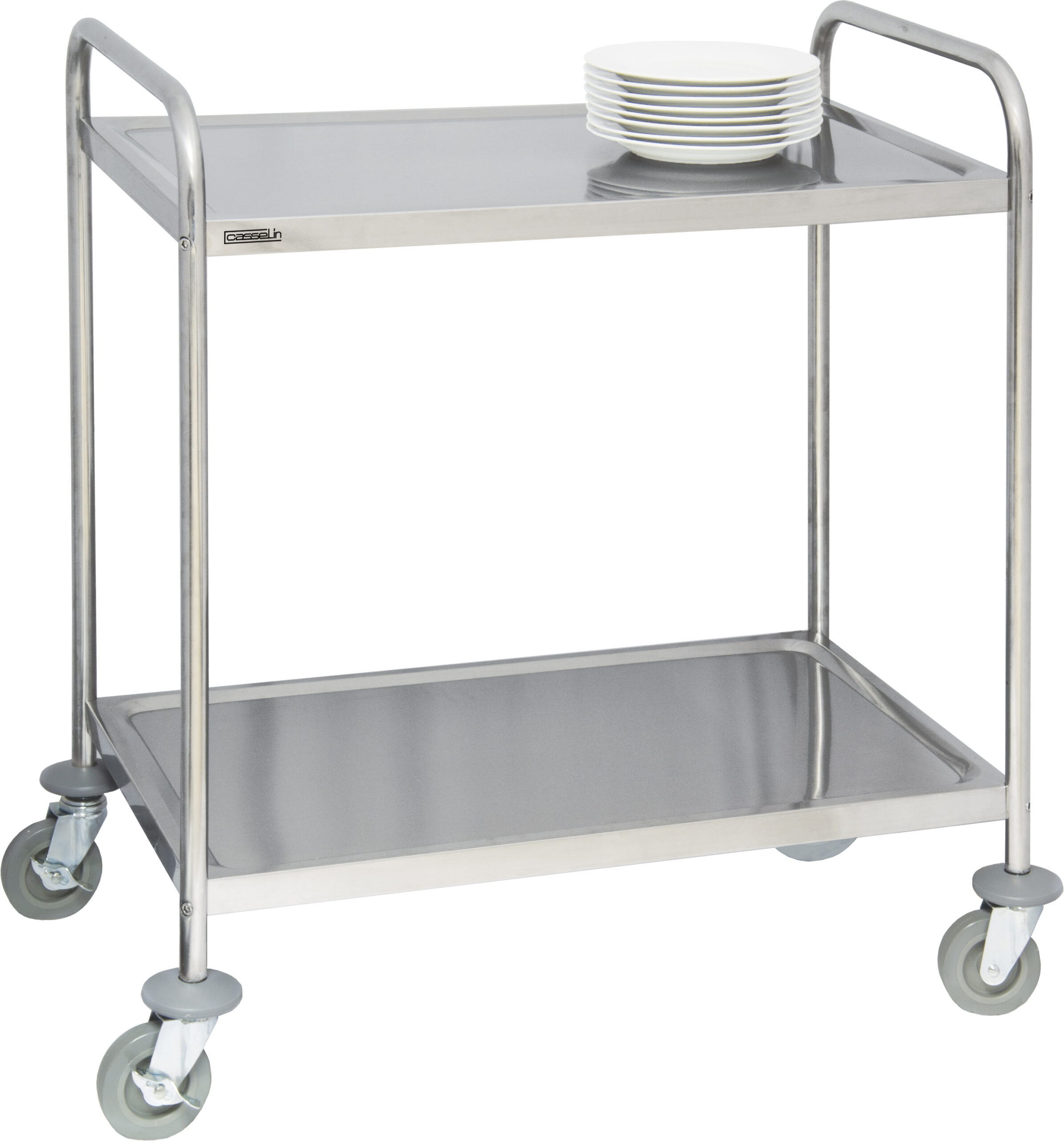 Carrinho de Serviço Inox 2 Tabuleiros 120kg