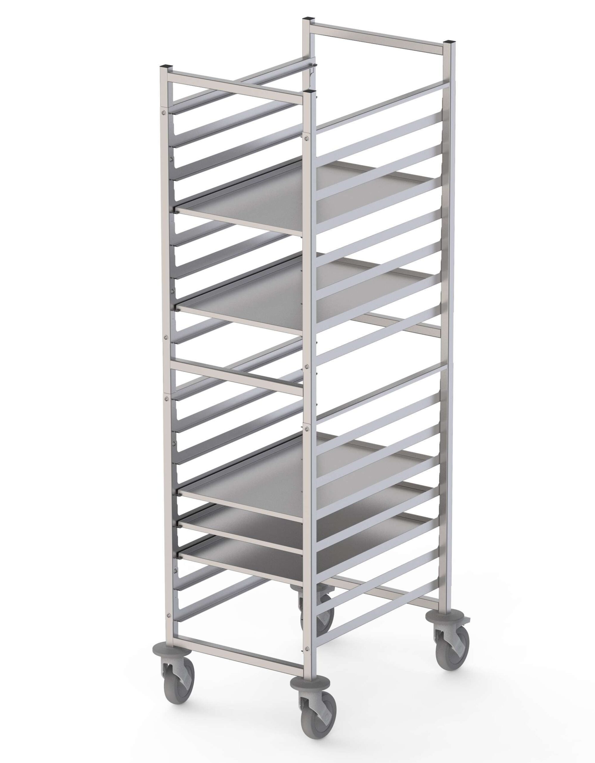 Carro Inox para 16 Tabuleiros 600x400 mm