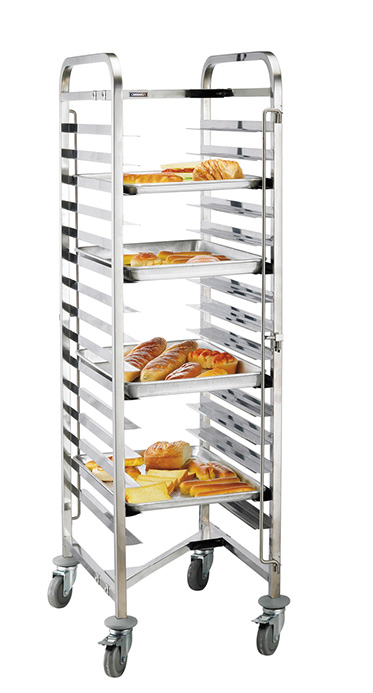 Carro de Transporte de Tabuleiros de Pastelaria Inox 15 Níveis