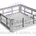 Cesto para Copos Industrial 400x400x150 mm