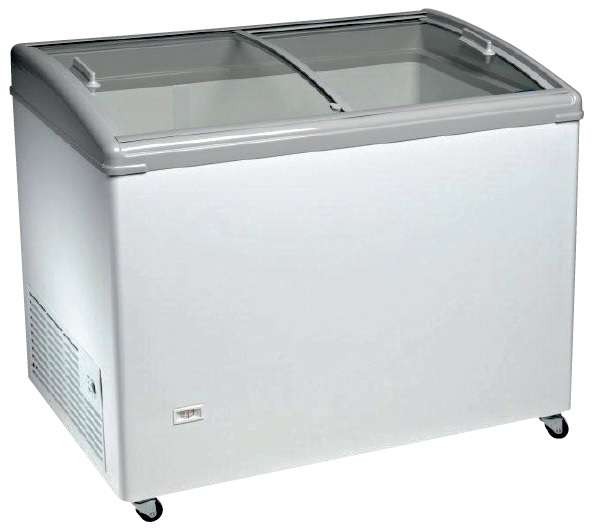 Congelador Horizontal 405L com Tampa em Vidro Curvo Deslizante